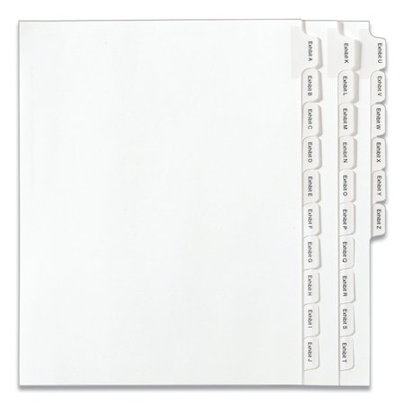 AVERY DENNISON Index Tabs 8-1/2 x 11", Exhibit A-Z Legal Allstate Style Collated Dividers 82105